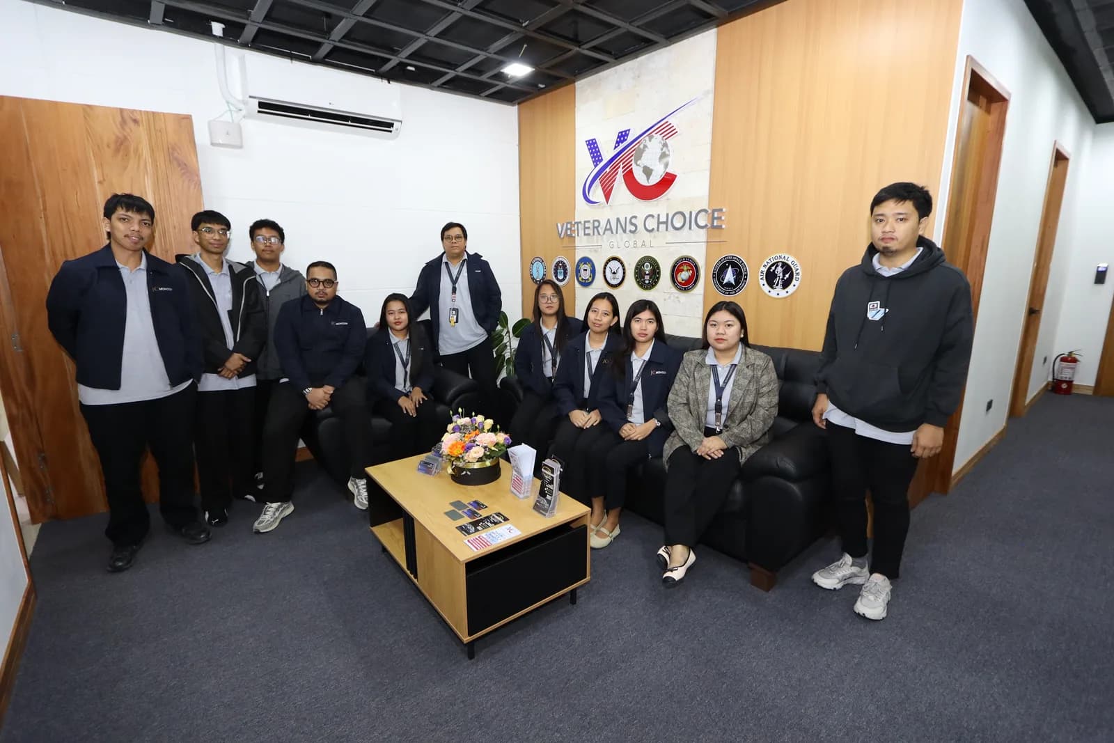 Veterans Choice Global team inside the office